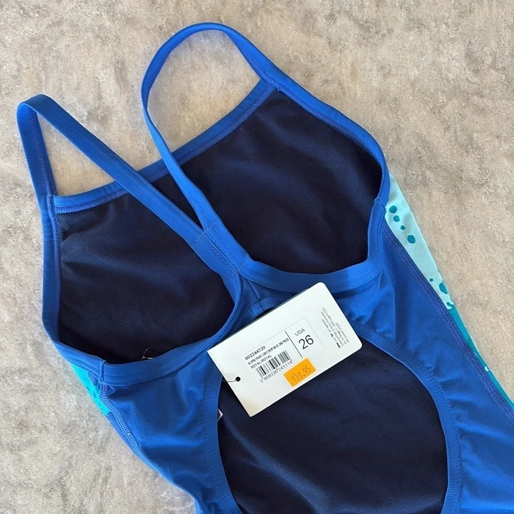 Arena Women's One Piece Swimsuit Spraypaint Light Drop Back size 26 NEW